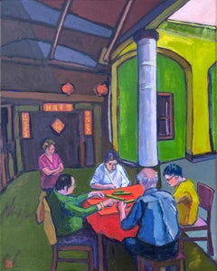 Used The Mahjong Players, Original Painting