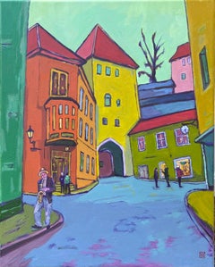 Town Square, Original Painting