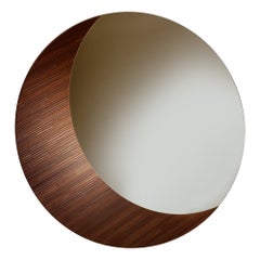 Grand miroir de luxe Laurameroni en bois avec sculpture « Décor »