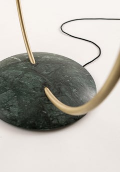 Laurameroni "Carl" Low Table in Crystal, Marble & Brass with Integrated Light