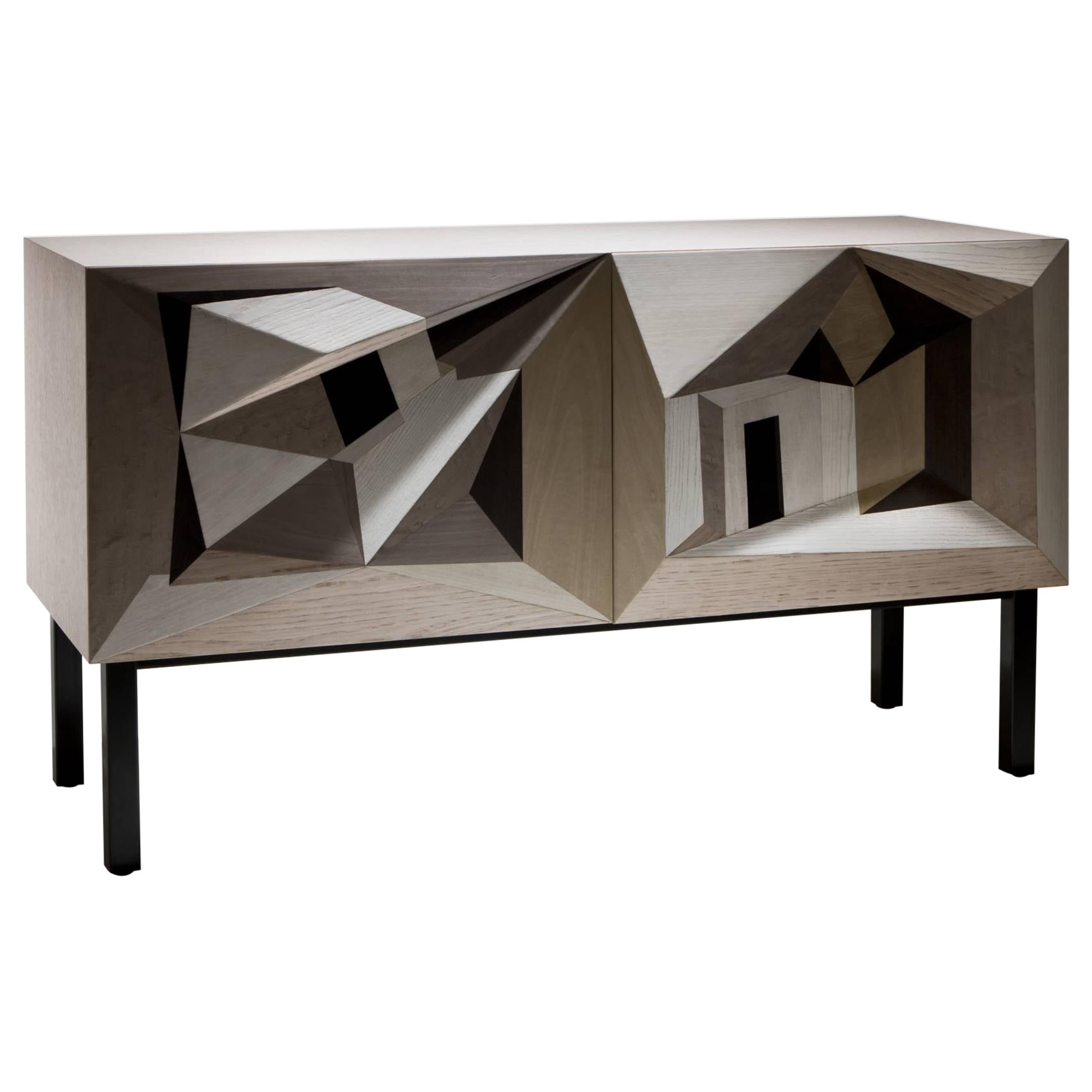 Laurameroni "Dentro il paesaggio" Limited Edition inlaid Sideboard by M. Jori