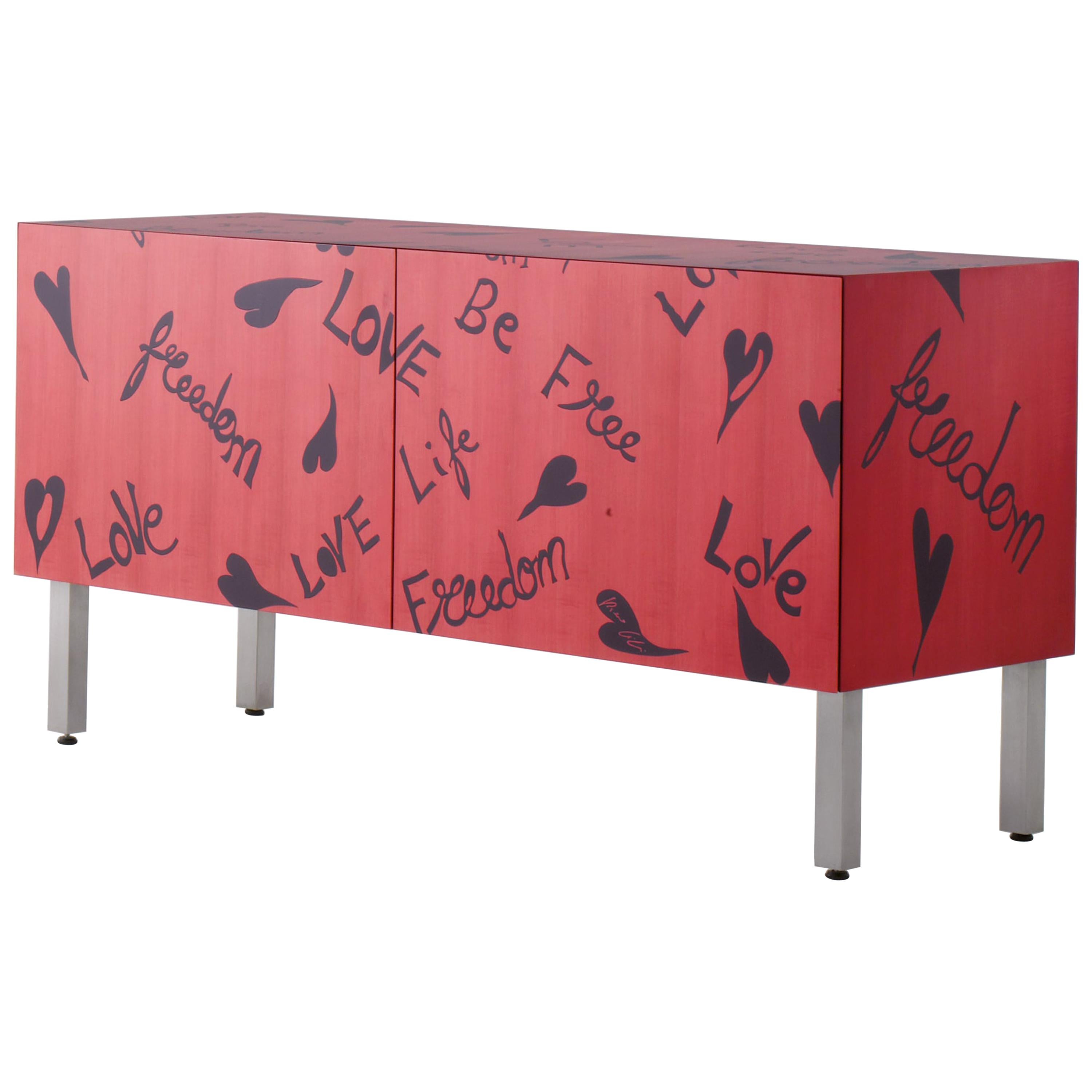 Laurameroni "Freedom" Limited Edition inlaid Sideboard by Romeo Gigli For  Sale at 1stDibs | freedom sideboard