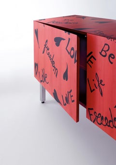 Credenza intarsiata Laurameroni "Freedom" in edizione limitata di Romeo Gigli