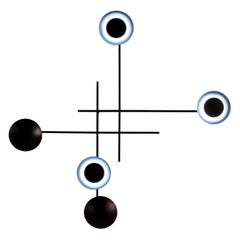 Laurameroni "Gaia" Big Hanging Lamp in Black Iron Cenere for Ceiling & Wall