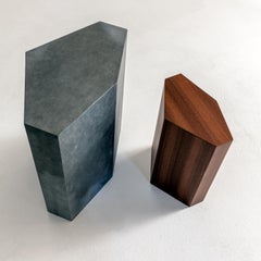 Imperfetto Coffee Tables Set by Laurameroni in Mahogany & Green parchment