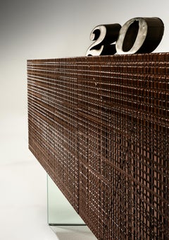 Laurameroni Limited Edition "Maxima" Sideboard in Burnished Copper Liquid Metal