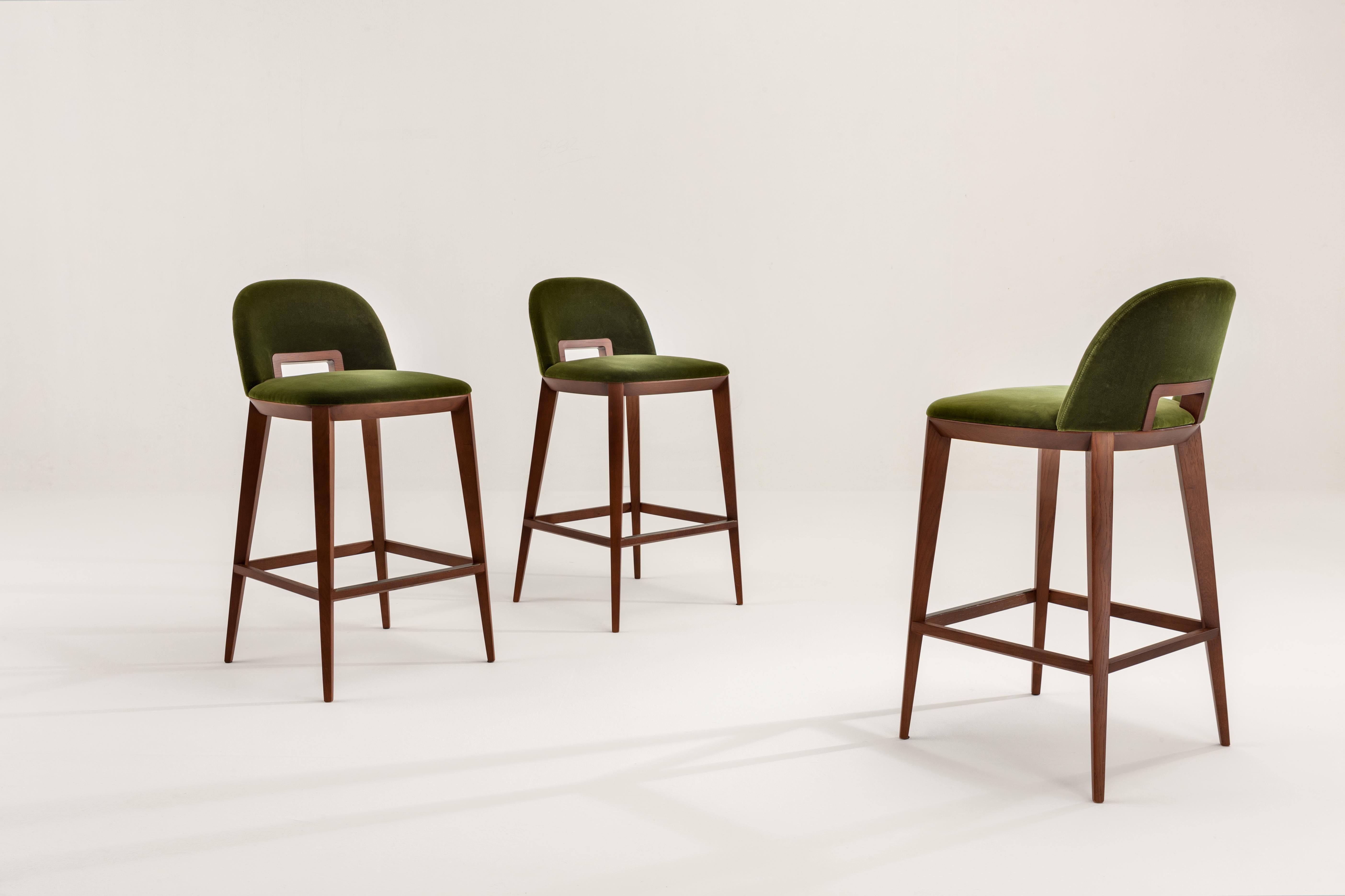 modern velvet bar stools