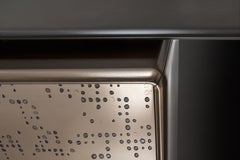 Laurameroni "Talento Lounge" Modern Low Sideboard in Bronze Liquid Metal