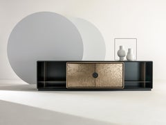 Laurameroni "Talento Lounge" Modern Low Sideboard in Bronze Liquid Metal
