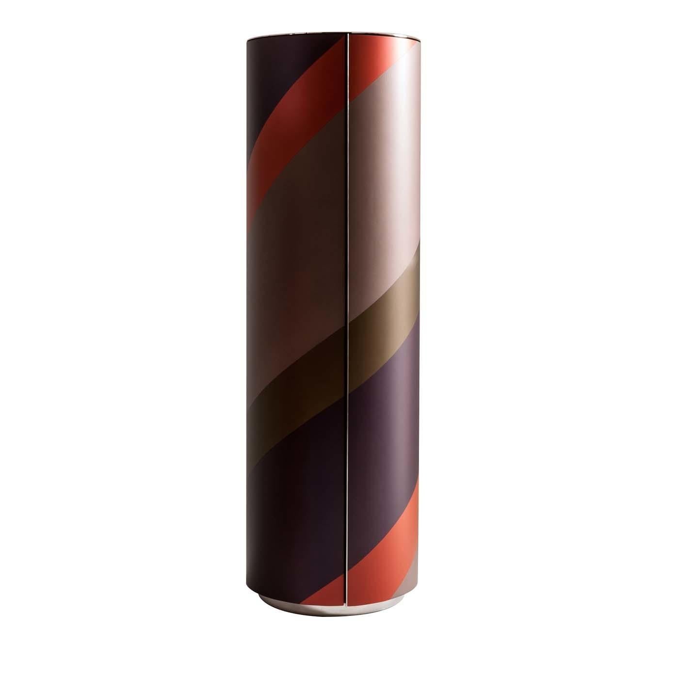 Laurameroni "Tango" Modern Unit or Bar Cabinet in Wood and Glass For Sale