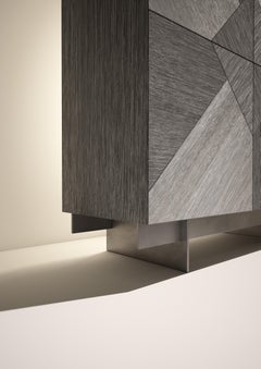 Laurameroni "Tatami Alto", mobile bar moderno in legno con attrezzature personalizzate