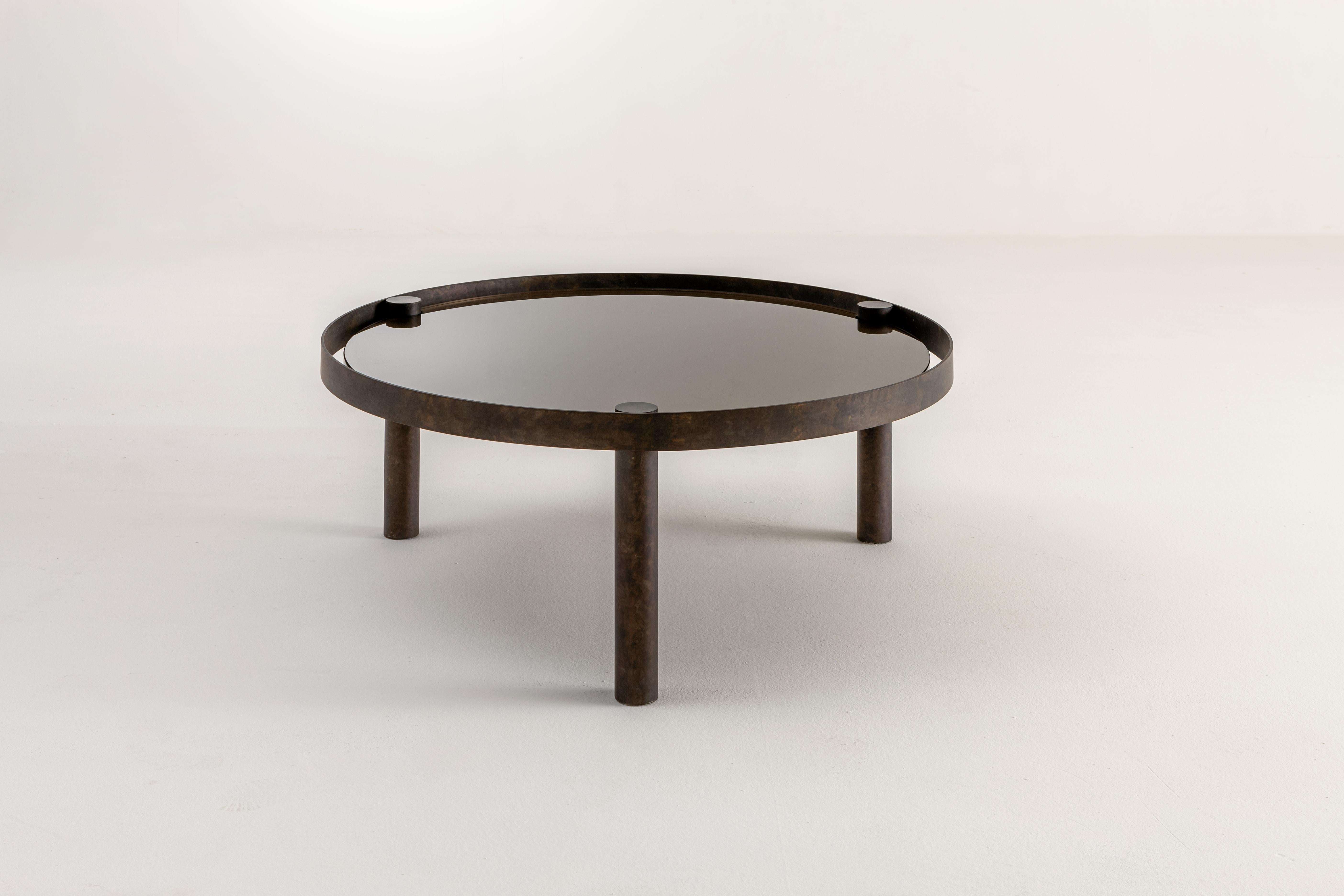 Rounded coffee table with 