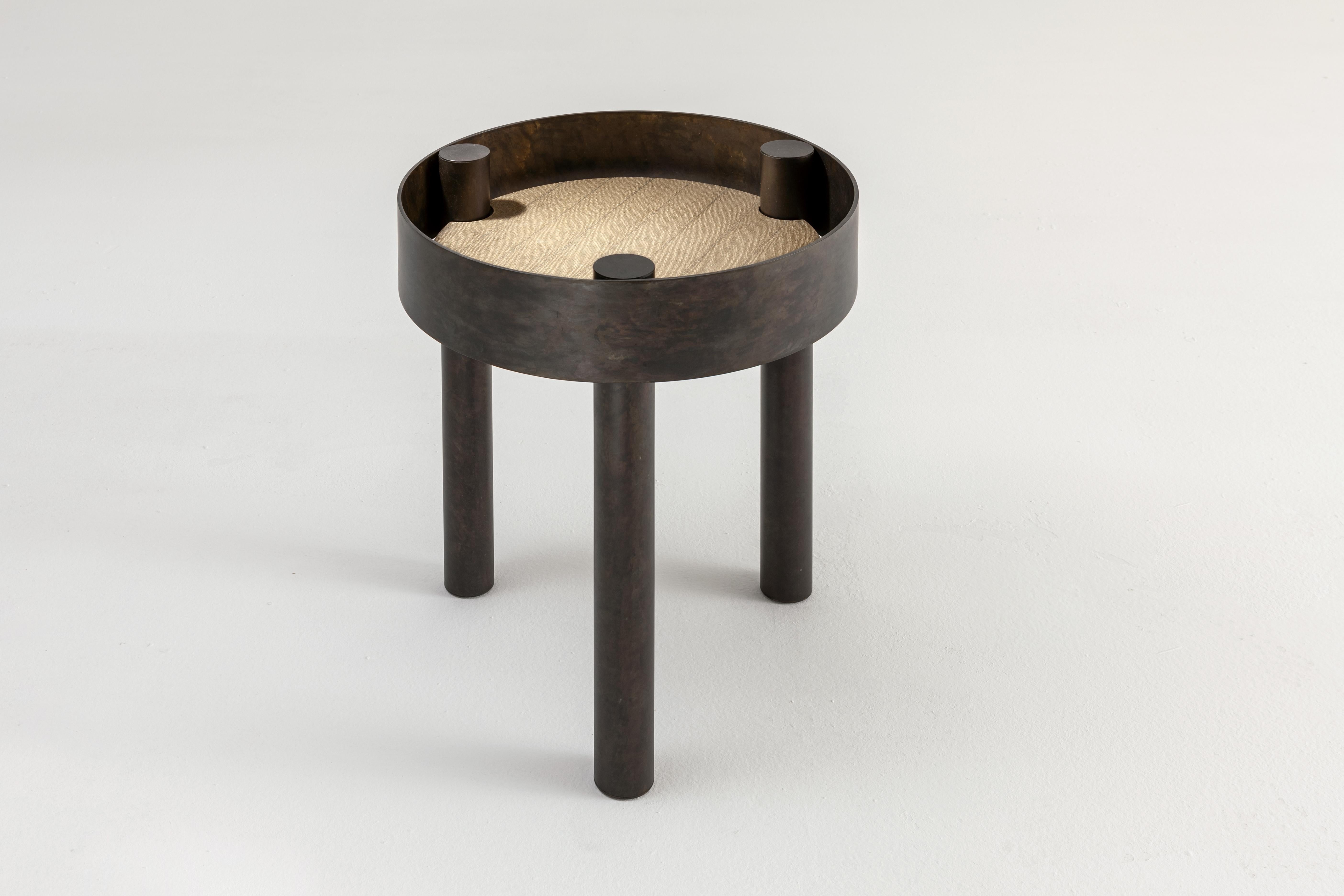 Round tall coffee table with 