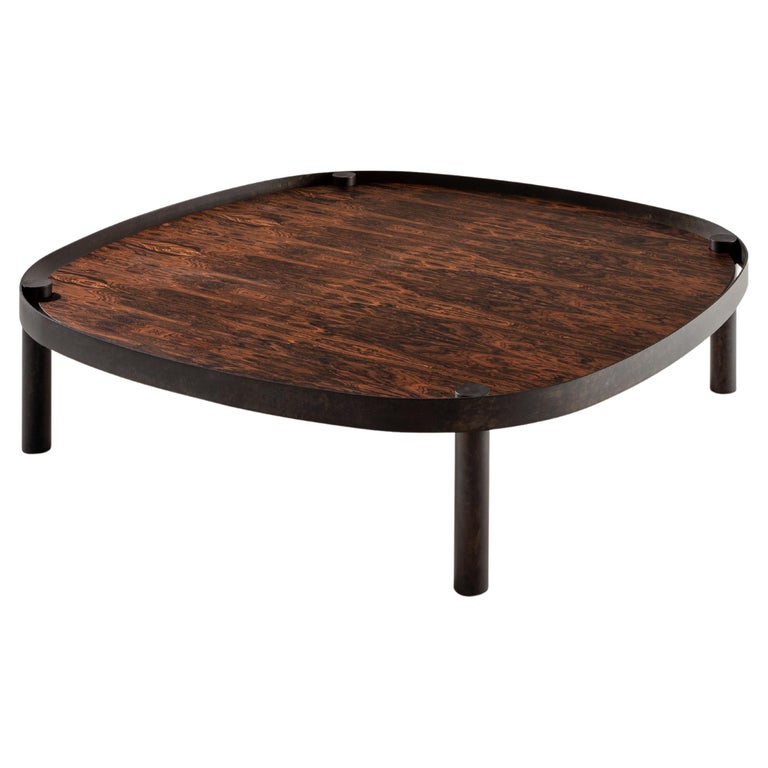Laurameroni "Tray" Coffee Tables set in custom materials For Sale at