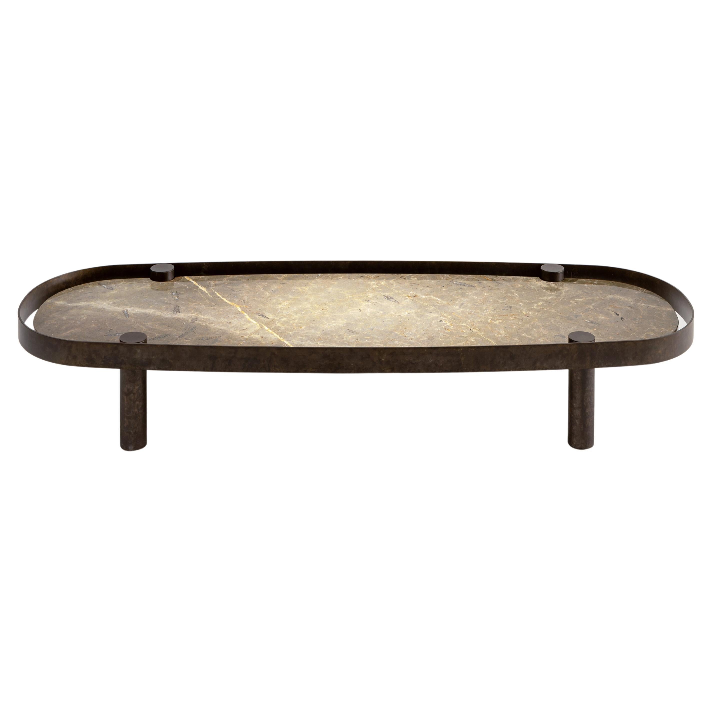 Laurameroni "Tray" Coffee Tables Set in Custom Materials For Sale