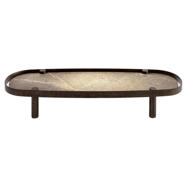 Laurameroni "Tray" Coffee Tables set in custom materials For Sale at