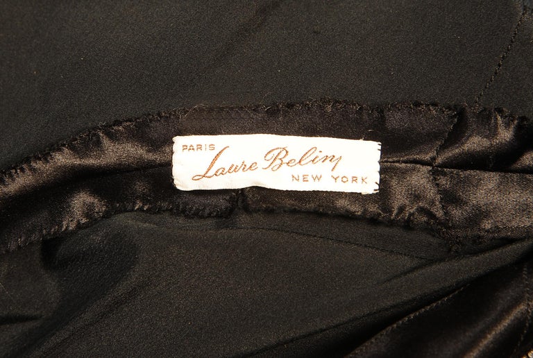 Laure Belin Paris 1950's Black Lingerie Dress with Attached Garters at ...