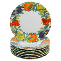 Retro Laure Japy Paris 8 Chargers in Jardin Blanc Pattern