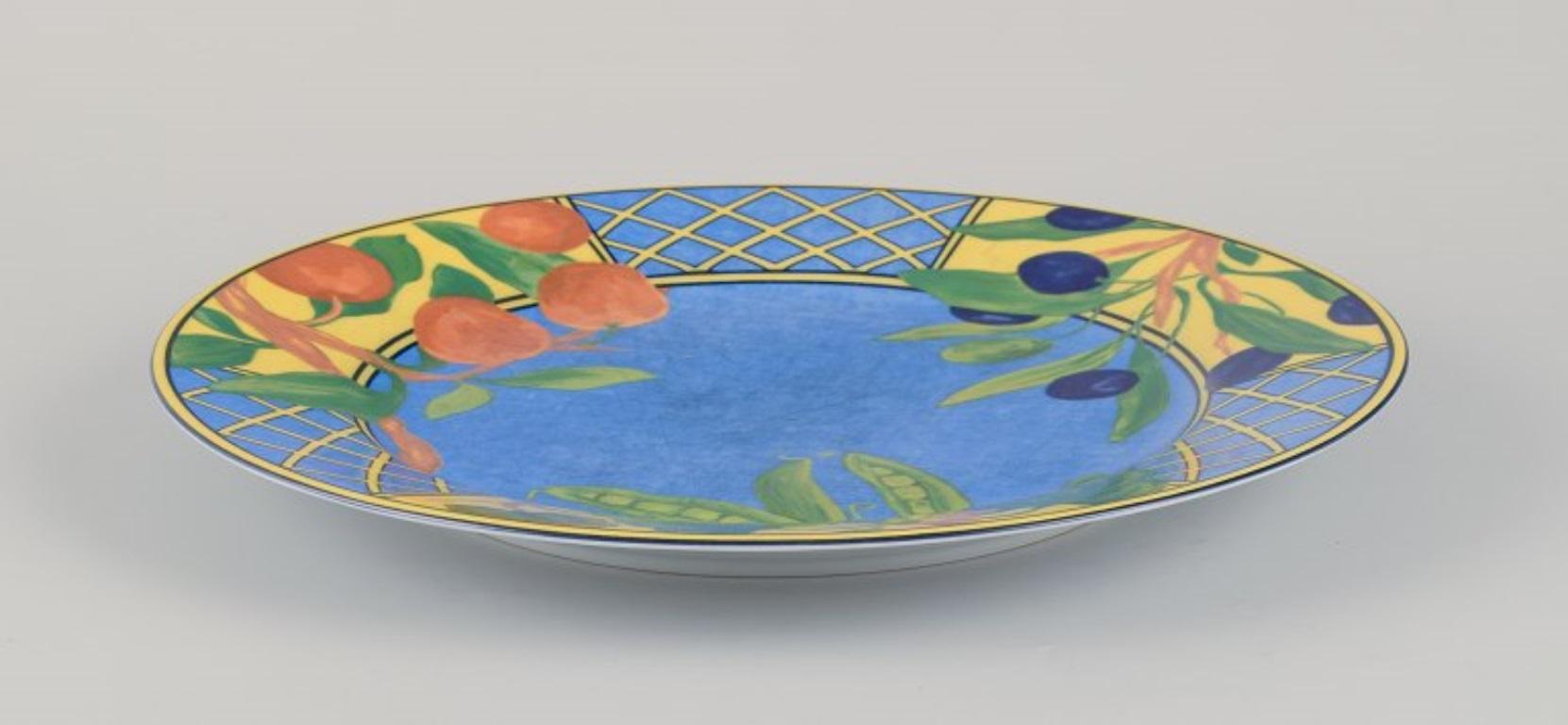 French Laure Japy, Paris / Limoges, France. Porcelain cover plate. Fruit motif. For Sale