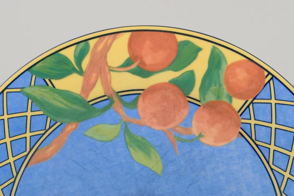 Laure Japy, Paris / Limoges, France. Porcelain cover plate. Fruit motif. In Good Condition For Sale In Copenhagen, DK