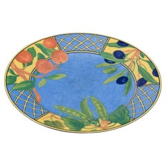 Laure Japy, Paris / Limoges, France. Porcelain cover plate. Fruit motif.