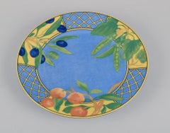 Laure Japy, Paris / Limoges, France. Two porcelain plates. Fruit motif.