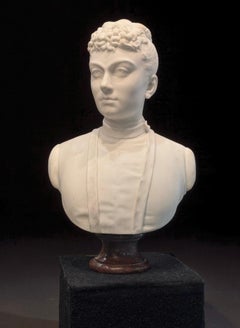 Laure MARTIN-COUTAN (1855-1915) Large Bust of Woman in Marble