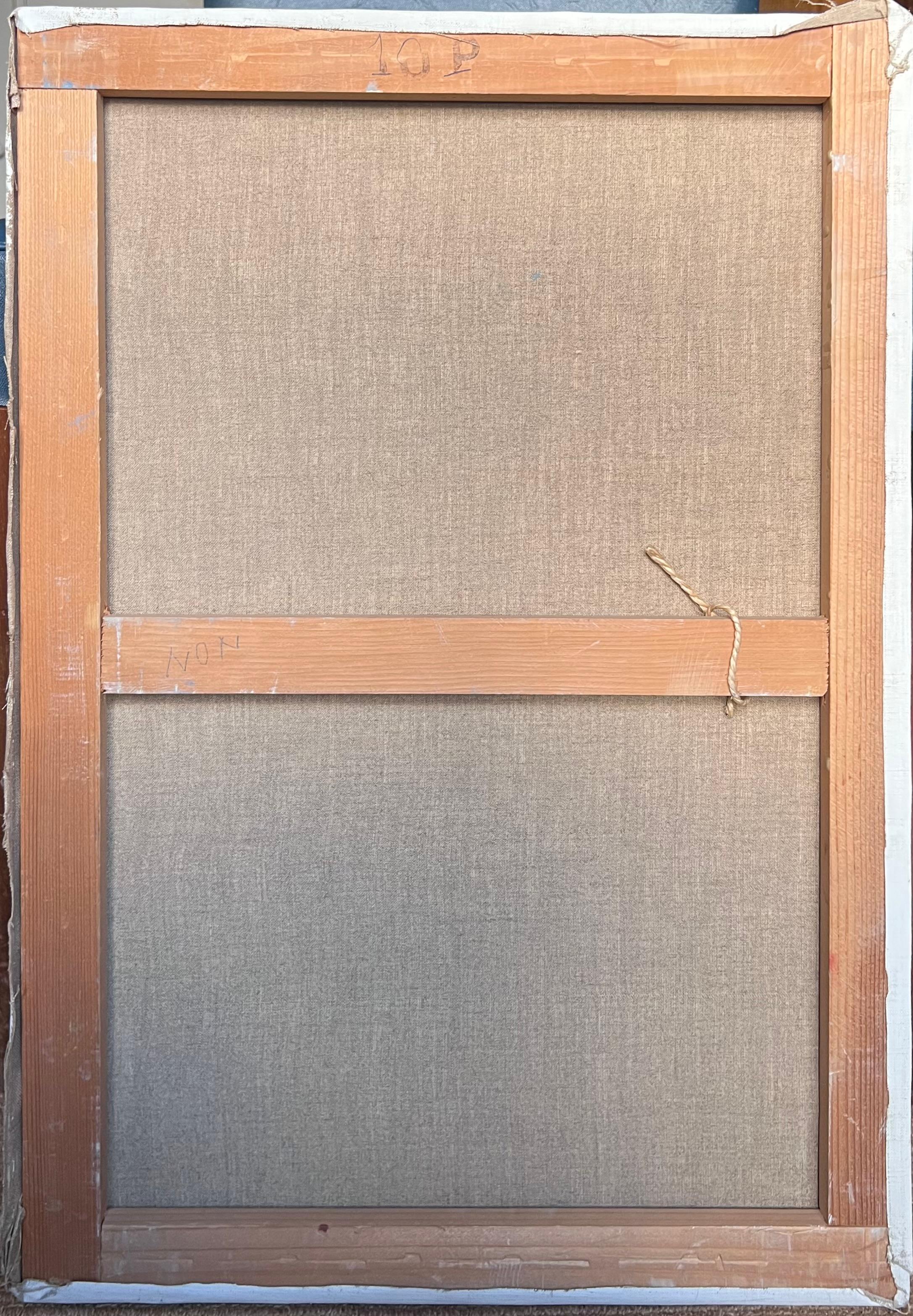 Peinture à l'huile moderniste française du 20e siècle Nature morte Vases et bol - Beige Still-Life Painting par Laure Noetzin-Azam (French 1929-2024)