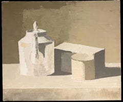 20th Century French Modernist Post-Cubist Oil Painting Still Life Kitchen