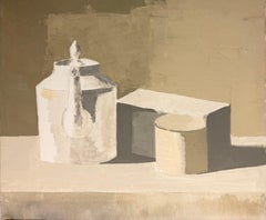 20th Century French Modernist Post-Cubist Oil Painting Still Life Kitchen