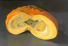 Coupe transversale d'une citrouille Fine peinture à l'huile moderniste française du 20e siècle