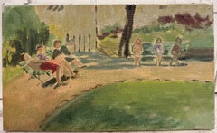 Personnages un après-midi d'été aux Jardins du Luxembourg, Paris – Modernisme français