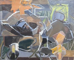 Fine 20th Century French Cubist Oil Painting Figurative Modernist