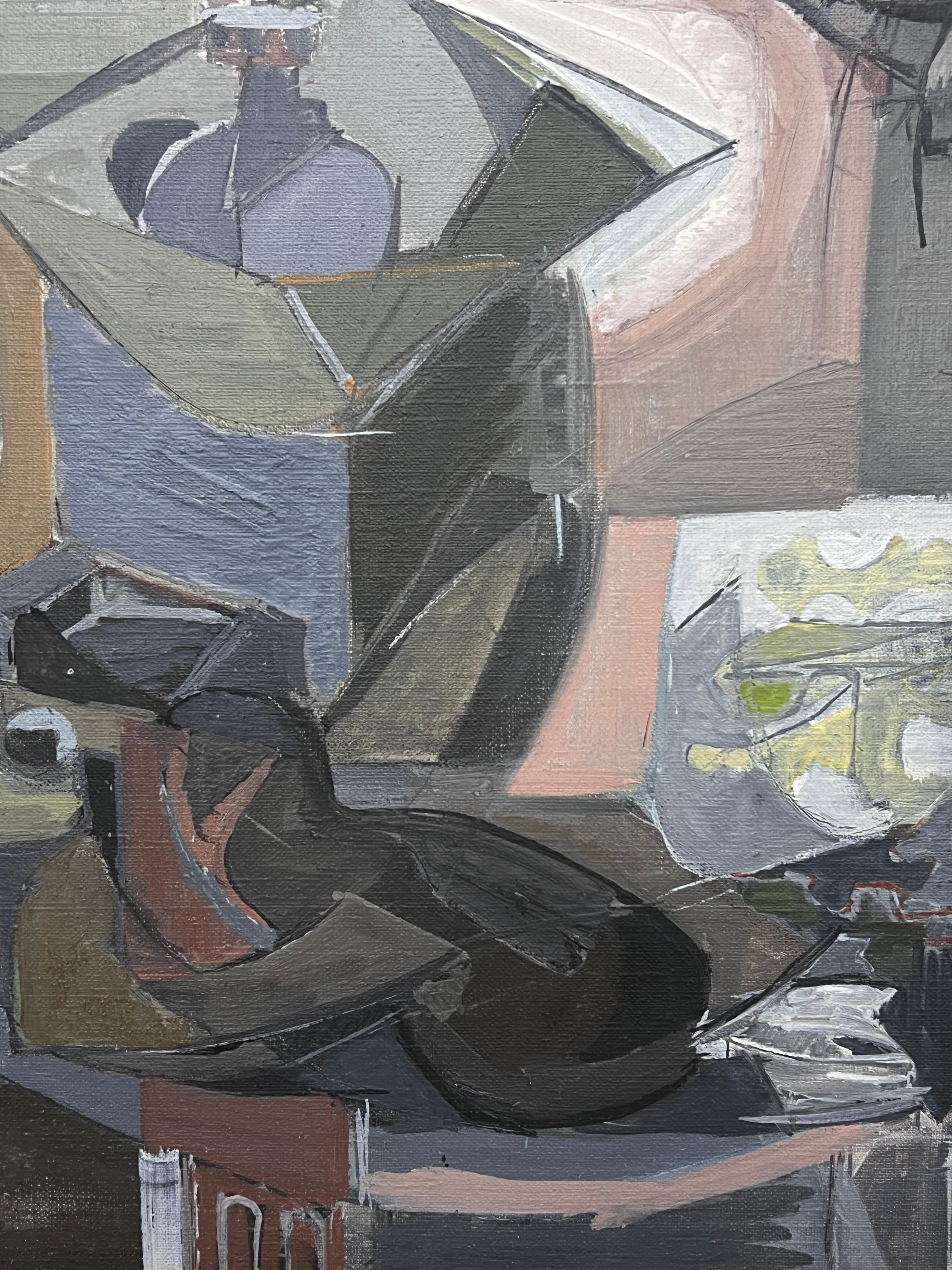 La nature morte cubiste
par Laure Noetzin-Azam (française 1929-2024) élève d'André LHOTE
huile sur toile, non encadrée
toile : 20 x 25.5 pouces
Provenance : tous les tableaux de cet artiste que nous possédons proviennent de la succession de