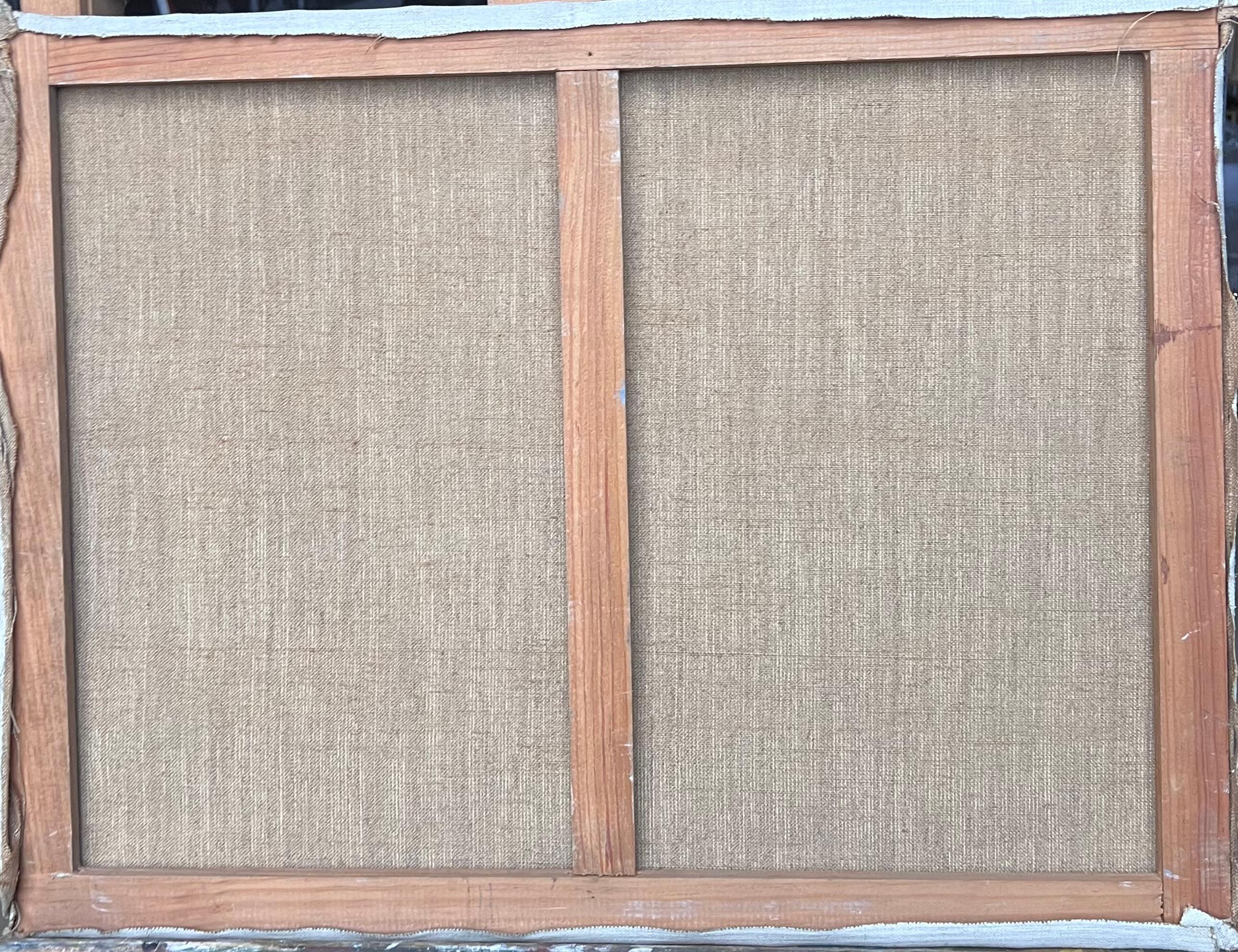 Belle peinture à l'huile cubiste française du 20e siècle Nature morte aux tons gris et sourds en vente 1