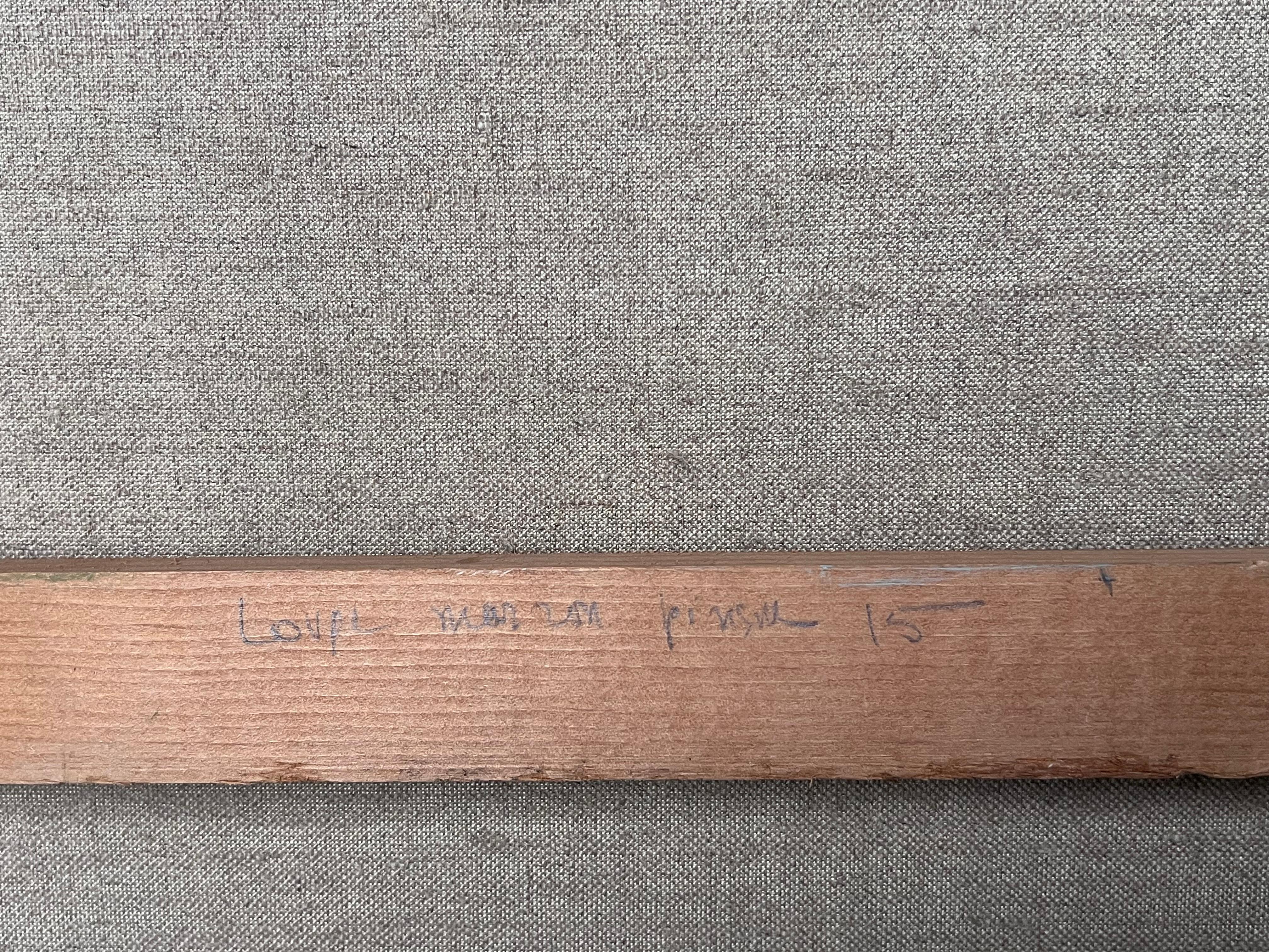 Feine 20. Jahrhundert Französisch Modernist Ölgemälde Mädchen in roten Hosen im Angebot 2