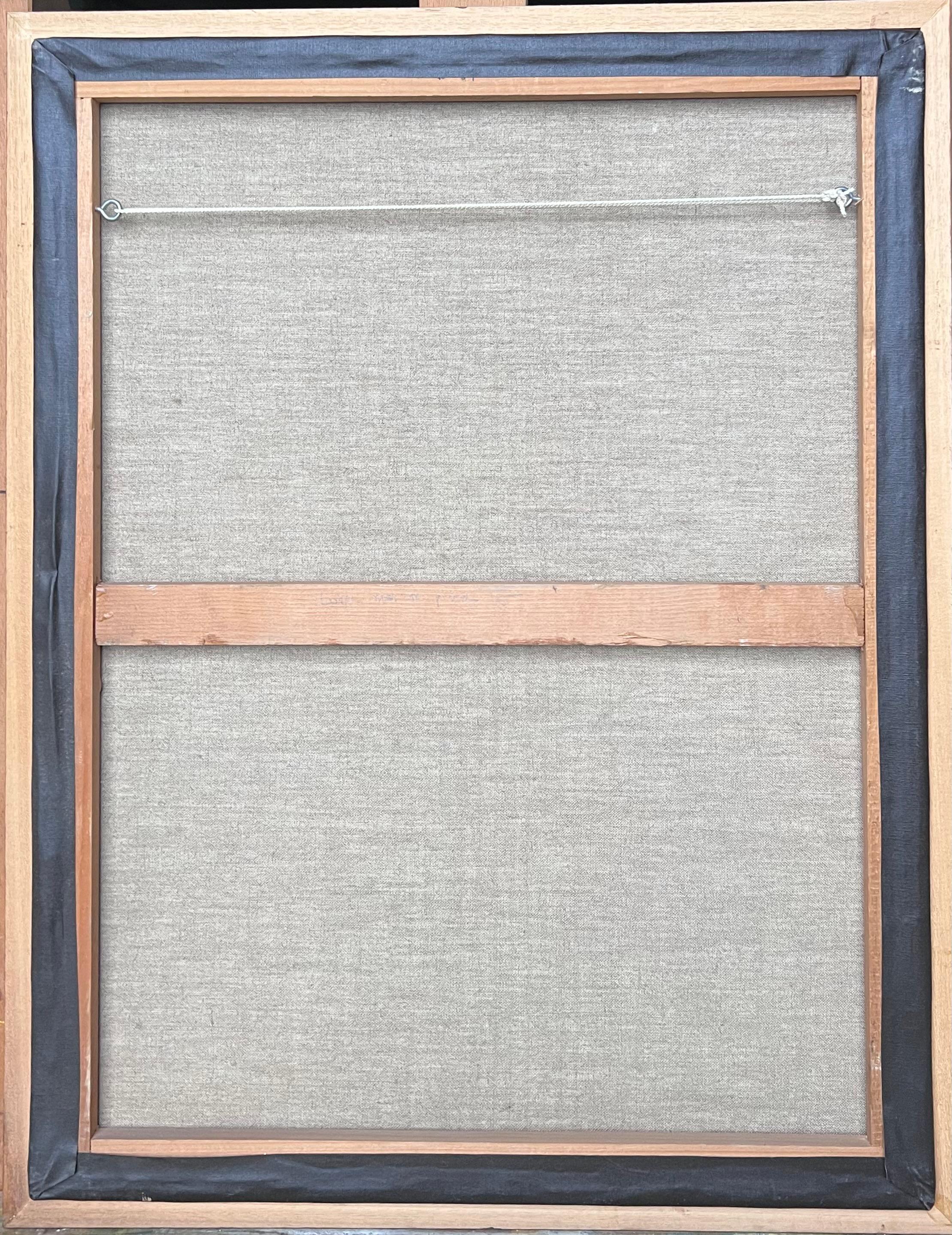 Feine 20. Jahrhundert Französisch Modernist Ölgemälde Mädchen in roten Hosen im Angebot 3