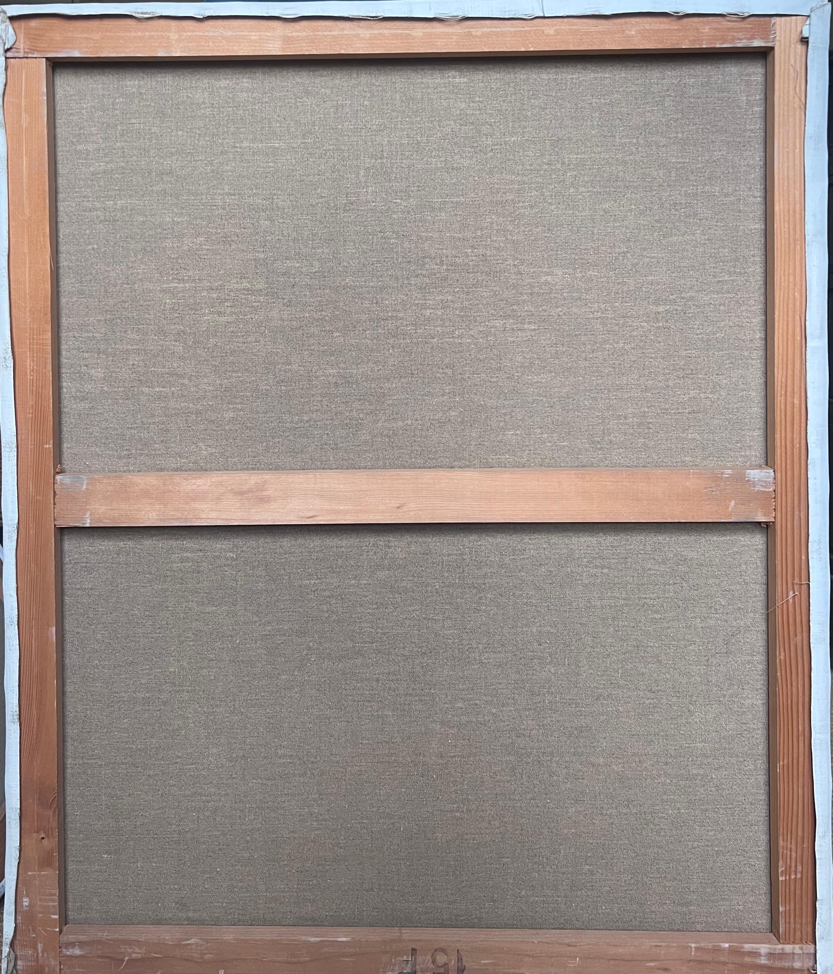 Belle peinture à l'huile moderniste française du 20e siècle Filles au bar avec des boissons en vente 2