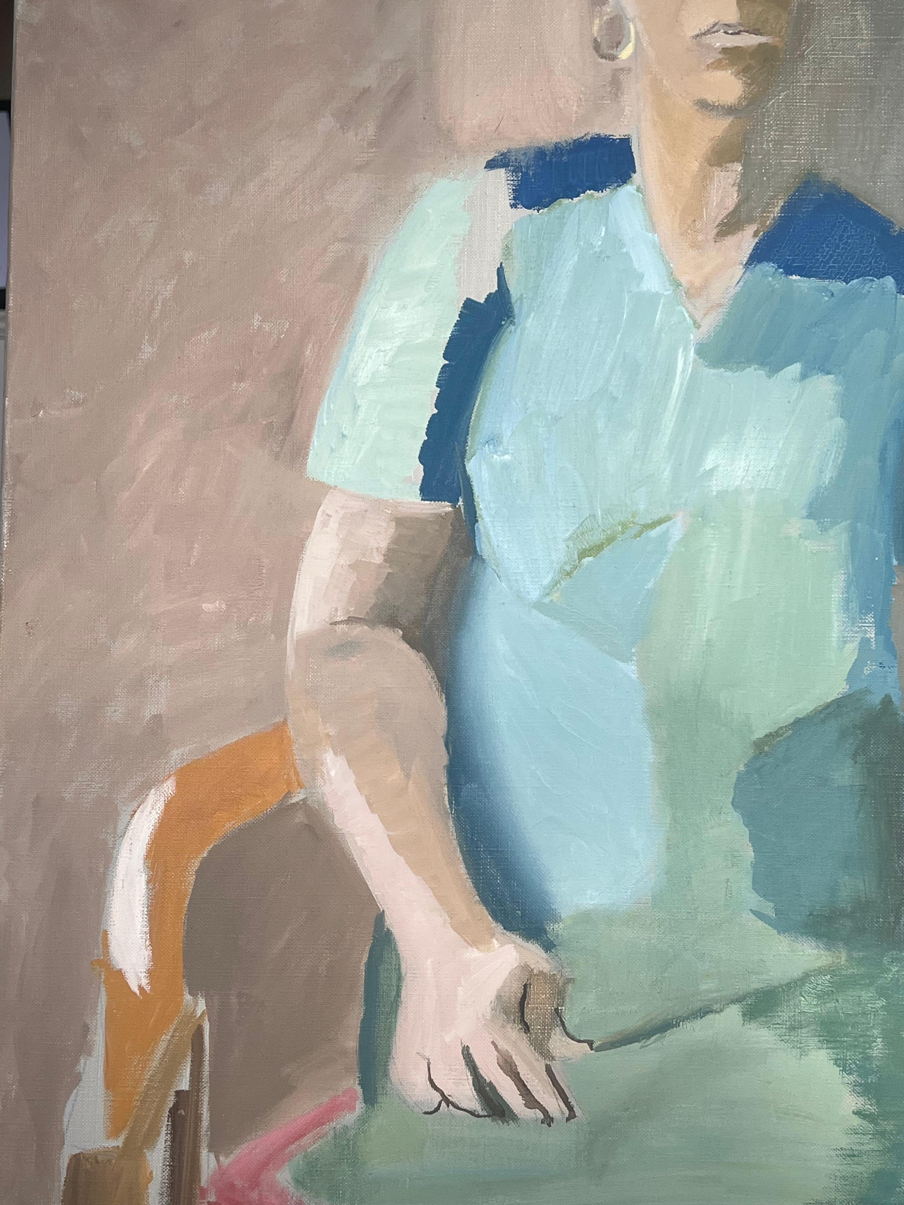 Die Frau im türkisfarbenen Kleid
von Laure Noetzin-Azam (Französisch 1929-2024), Schülerin von André LHOTE
Öl auf Leinwand, ungerahmt
Leinwand: 29 x 23,5 Zoll
Provenienz: Alle Gemälde, die wir von diesem Künstler besitzen, stammen aus dem Nachlass