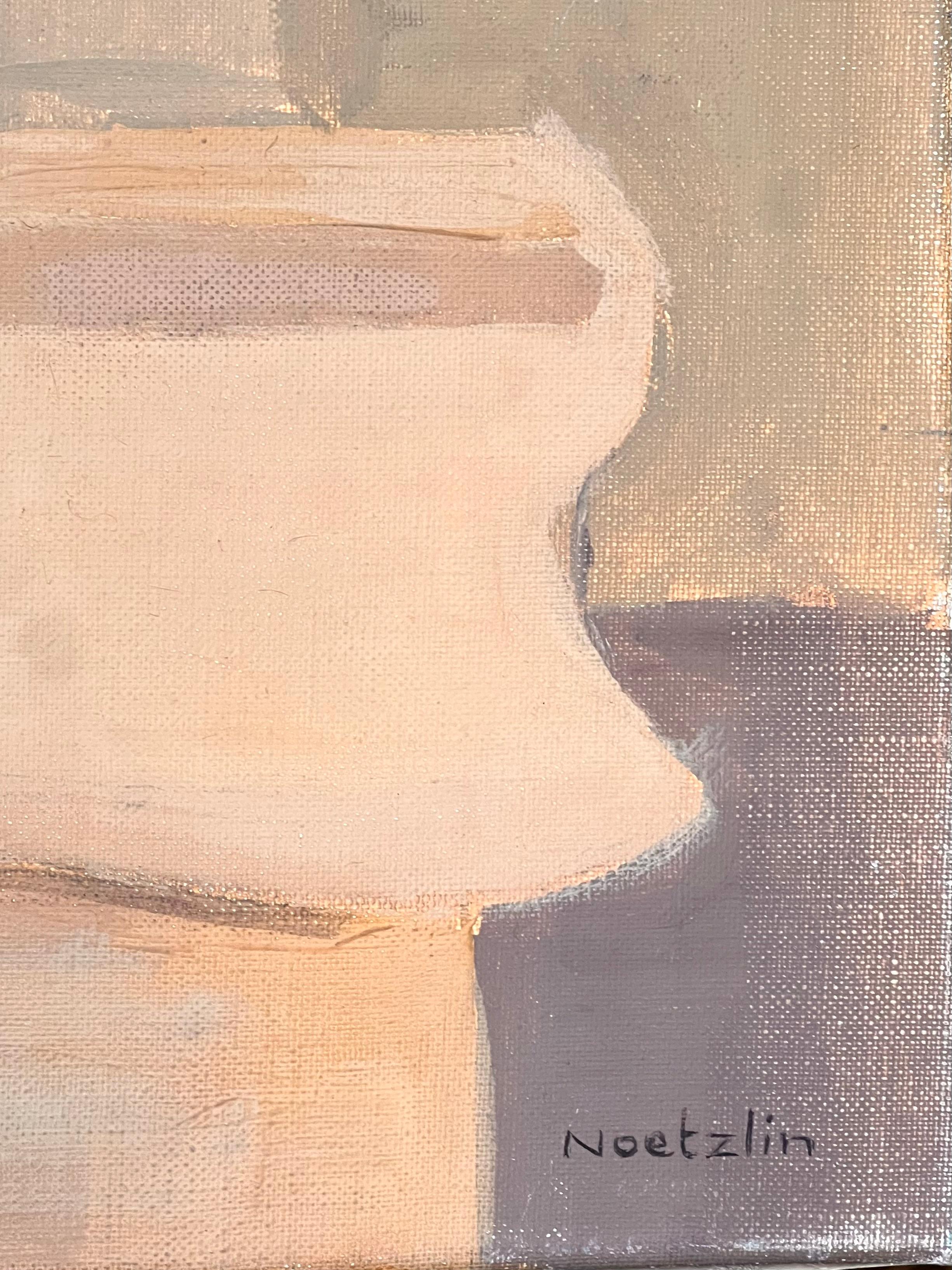 Feine 20. Jahrhundert Französisch Modernist Ölgemälde Stillleben Flaschen & Vasen im Angebot 2