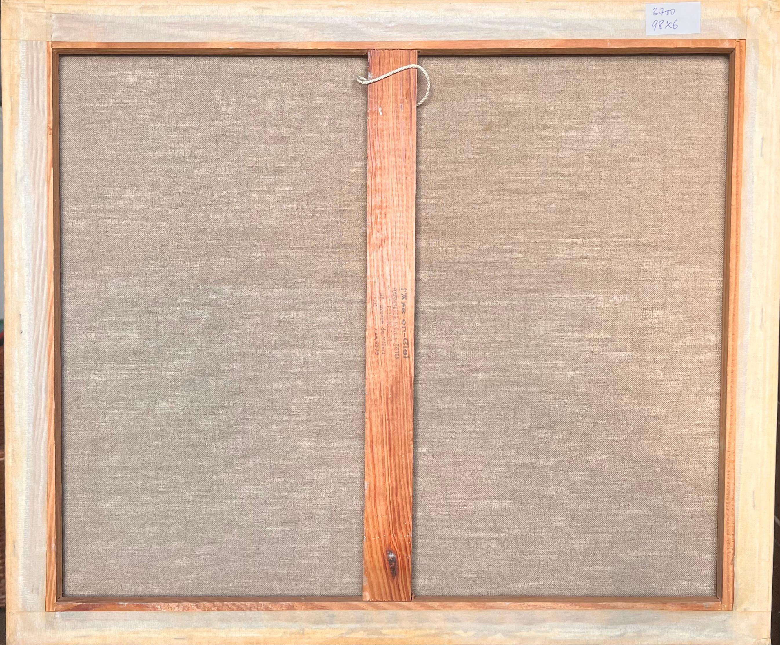 Feine 20. Jahrhundert Französisch Modernist Ölgemälde Stillleben Flaschen & Vasen im Angebot 3