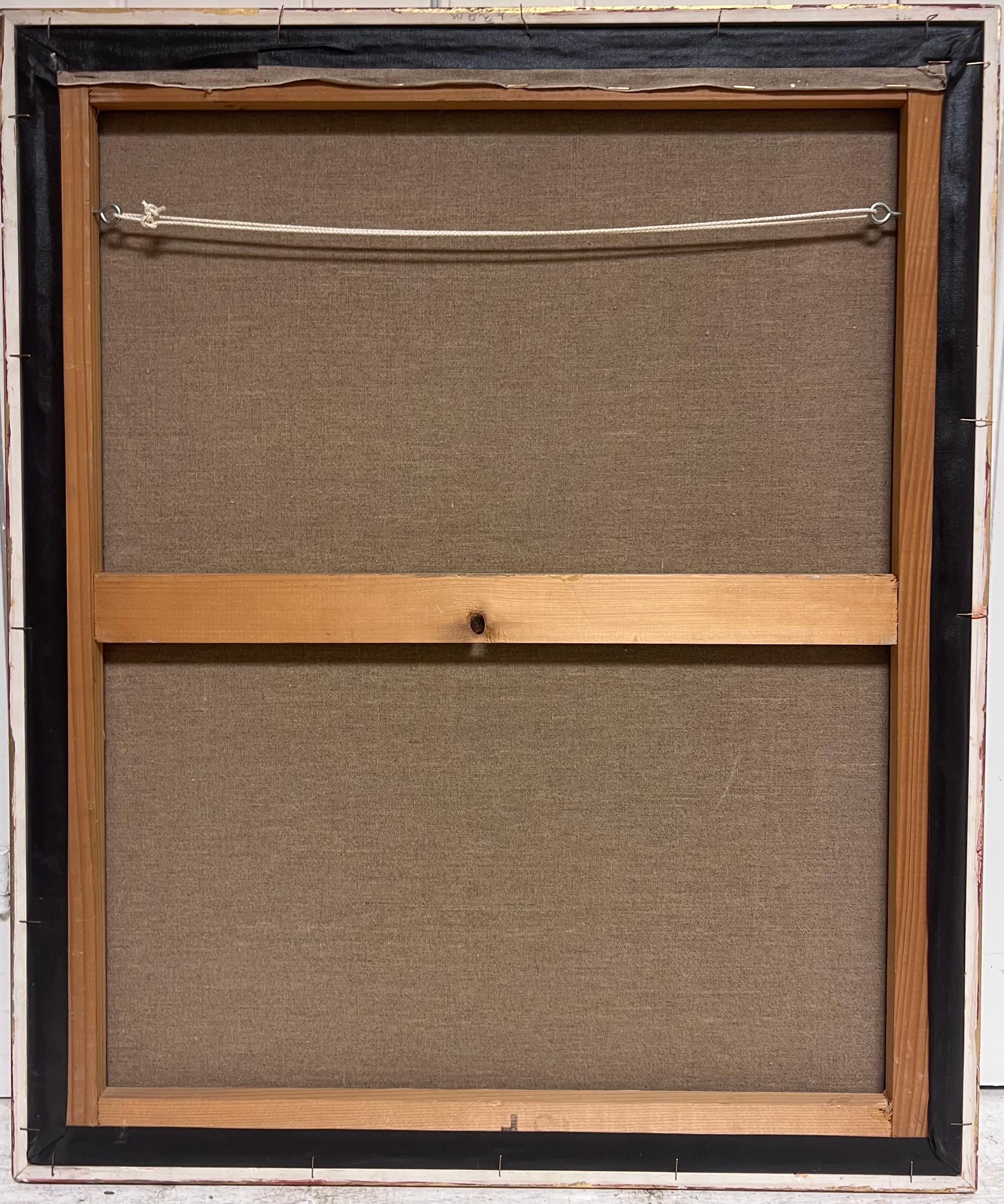 Feine 20. Jahrhundert Französisch Modernist Ölgemälde Zwei Mädchen in Französisch Bar Interieur im Angebot 4