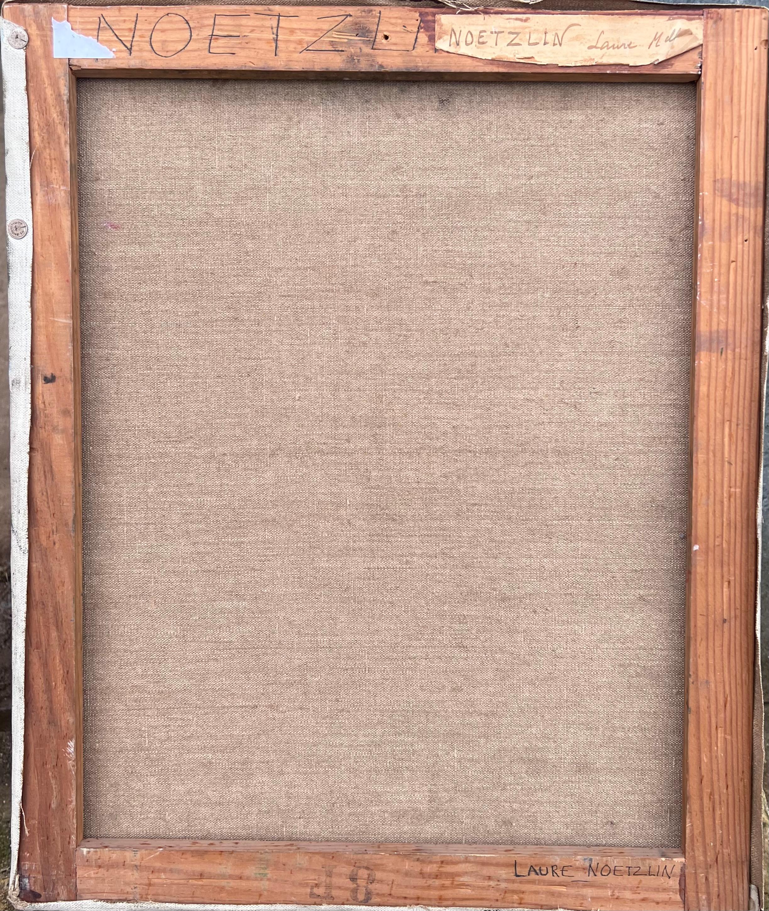 Belle peinture à l'huile post-cubiste française du 20e siècle - Portrait d'un homme en vente 3