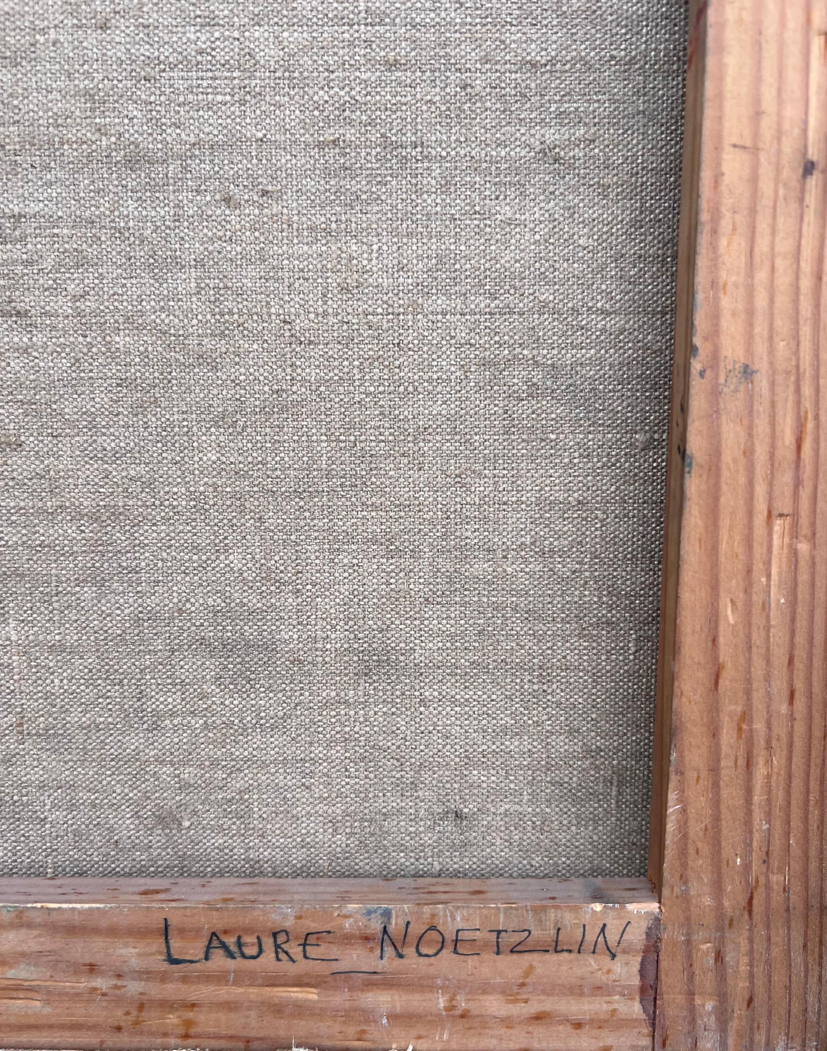 Belle peinture à l'huile post-cubiste française du 20e siècle - Portrait d'un homme en vente 4