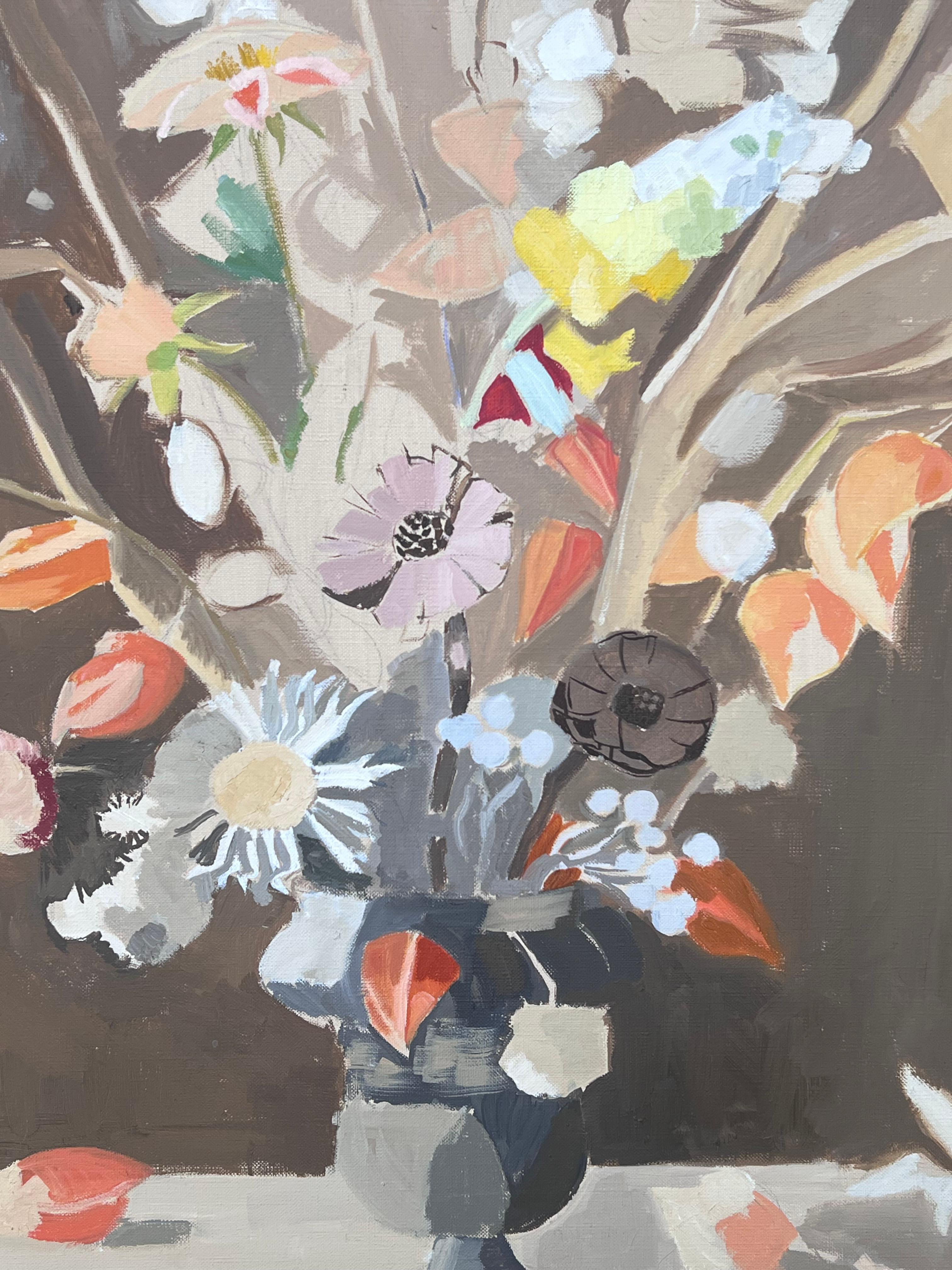 Stilleben mit Blumen
von Laure Noetzin-Azam (Französisch 1929-2024), Schülerin von André LHOTE
Öl auf Leinwand, ungerahmt
Leinwand: 29 x 23,5 Zoll
Provenienz: Alle Gemälde, die wir von diesem Künstler besitzen, stammen aus dem Nachlass des Künstlers