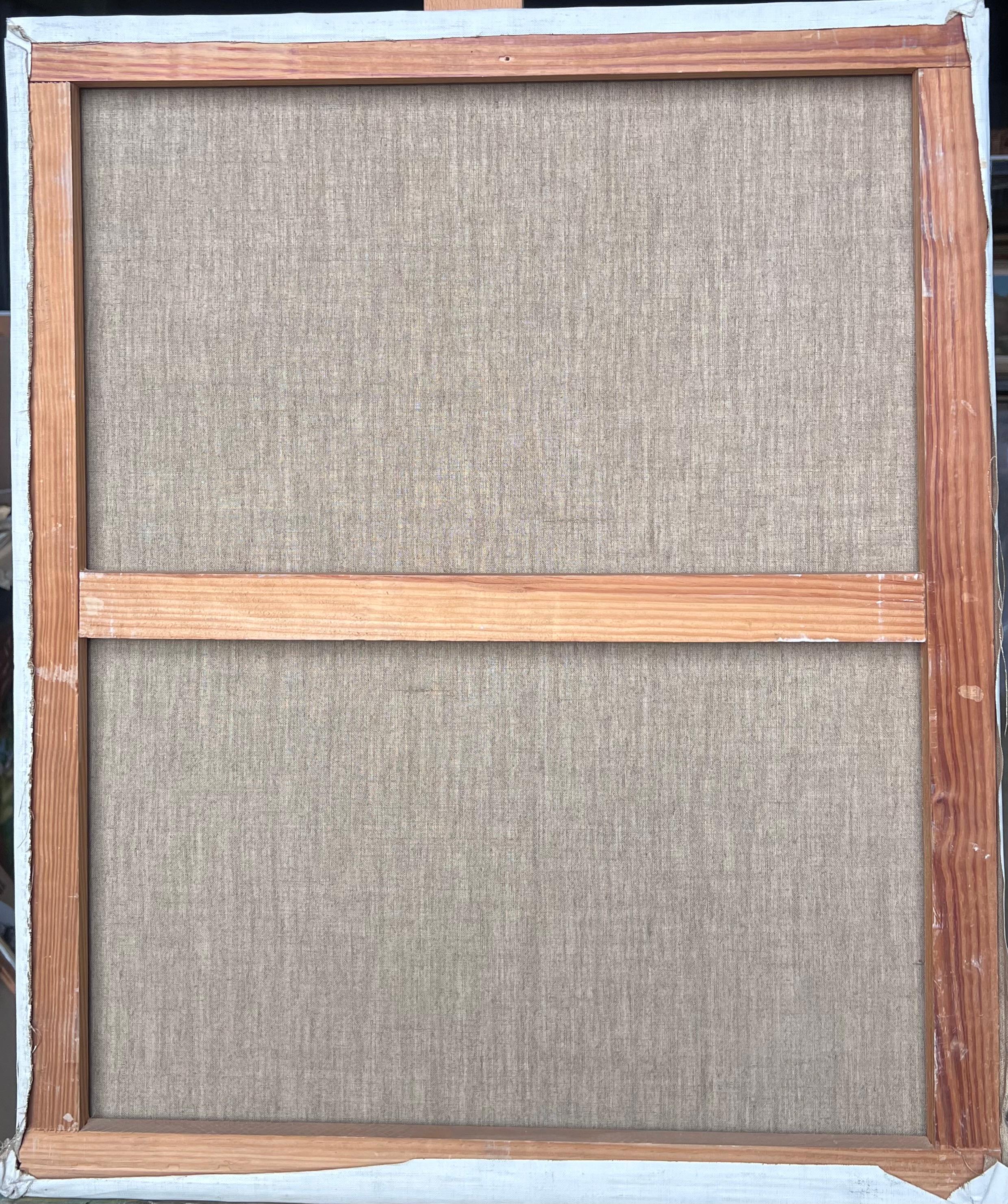 Feine 20. Jahrhundert Französisch Post kubistischen Ölgemälde Stillleben Blumen im Angebot 3