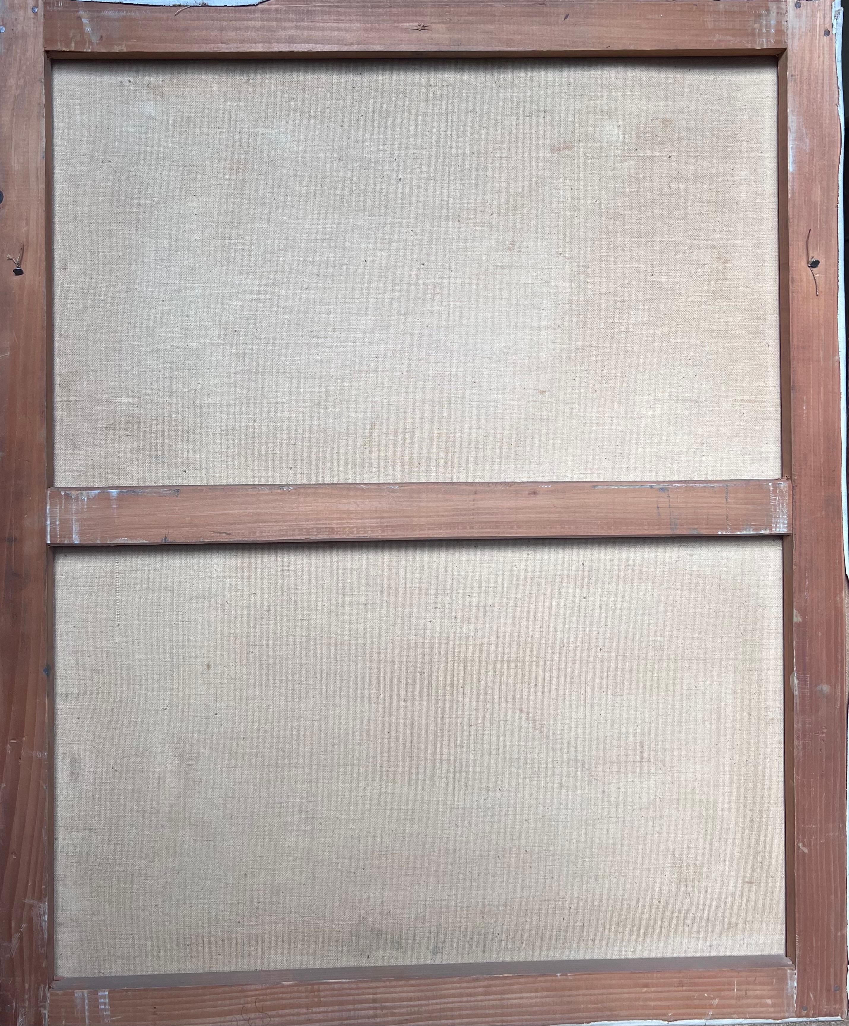 Mitte des 20. Jahrhunderts Französisch Modernist Kubist Ölgemälde Weiblicher Akt Künstler Modell im Angebot 5