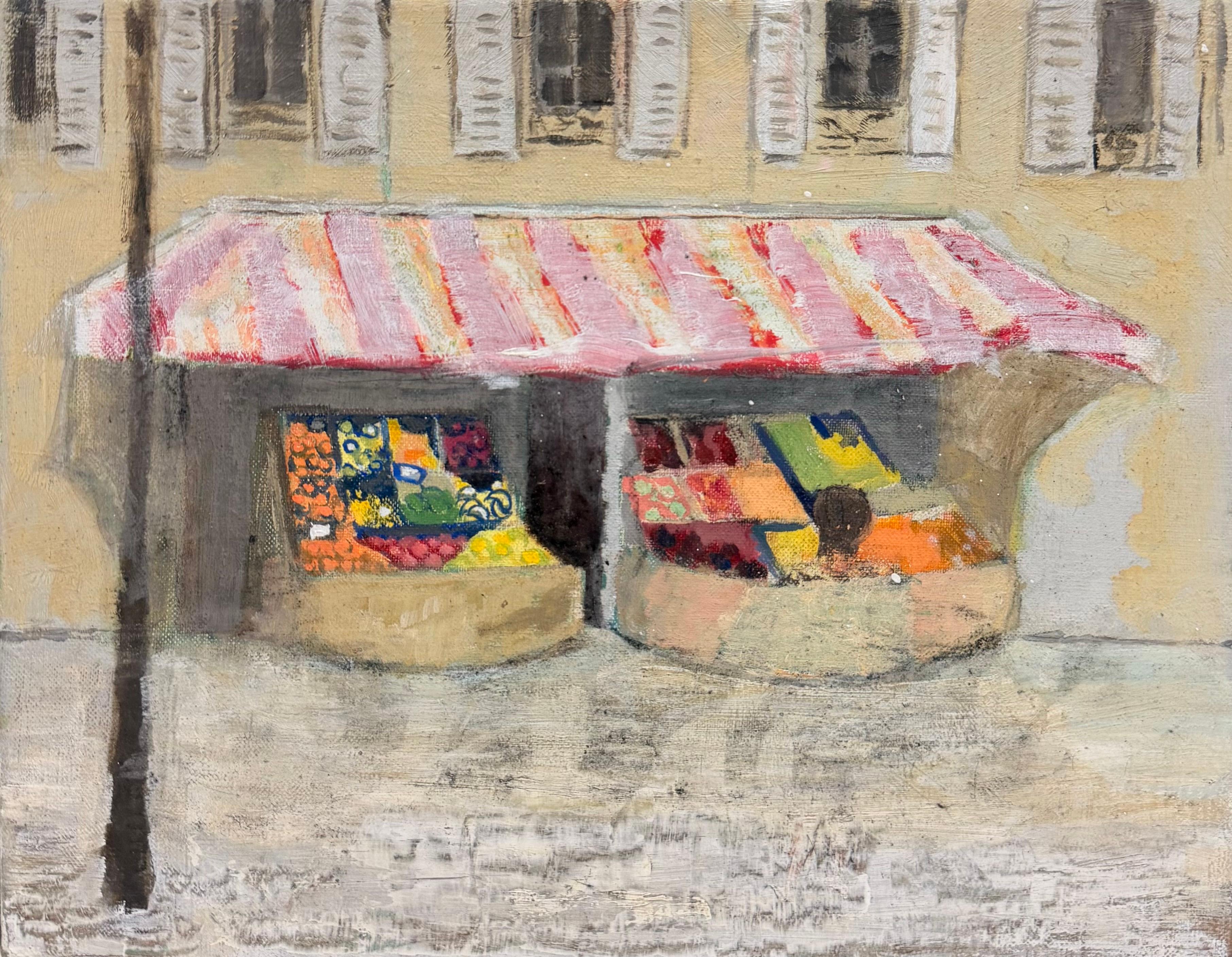 Parisian Fruit Market Stall French Modernist 20th Century Painting