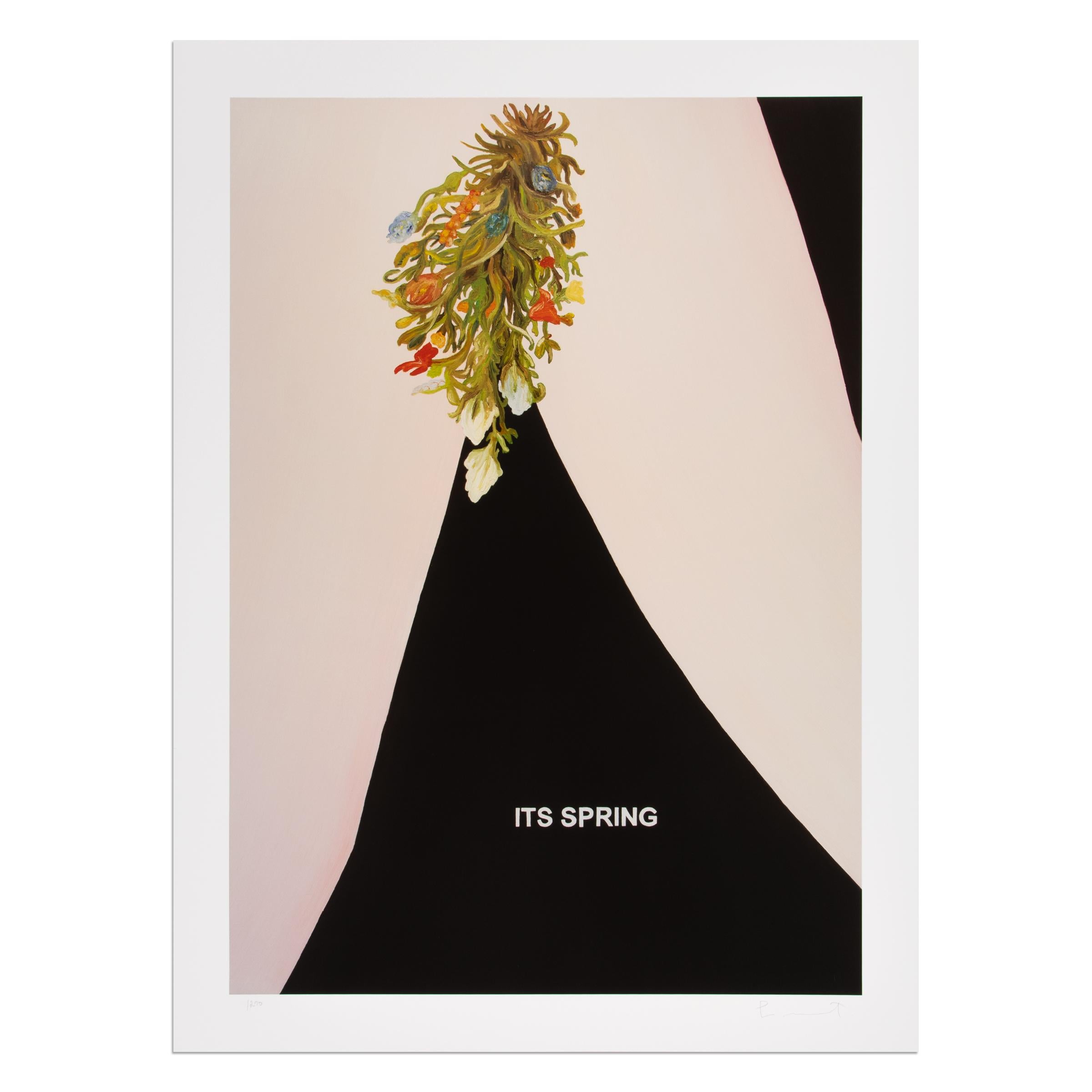 Laure Prouvost
Es primavera, 2022
Soporte: Impresión con pigmentos de archivo 
Edición de 290: Firmado a mano a lápiz
Dimensiones: 88 × 65 cm (34 3/5 × 25 3/5 pulg.)
Estado: Excelente