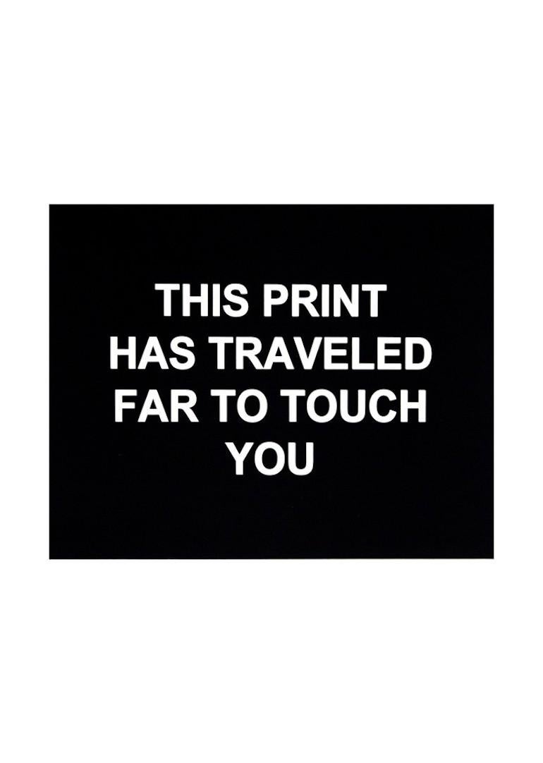 Laure Prouvost Print - This print has traveled far to touch you